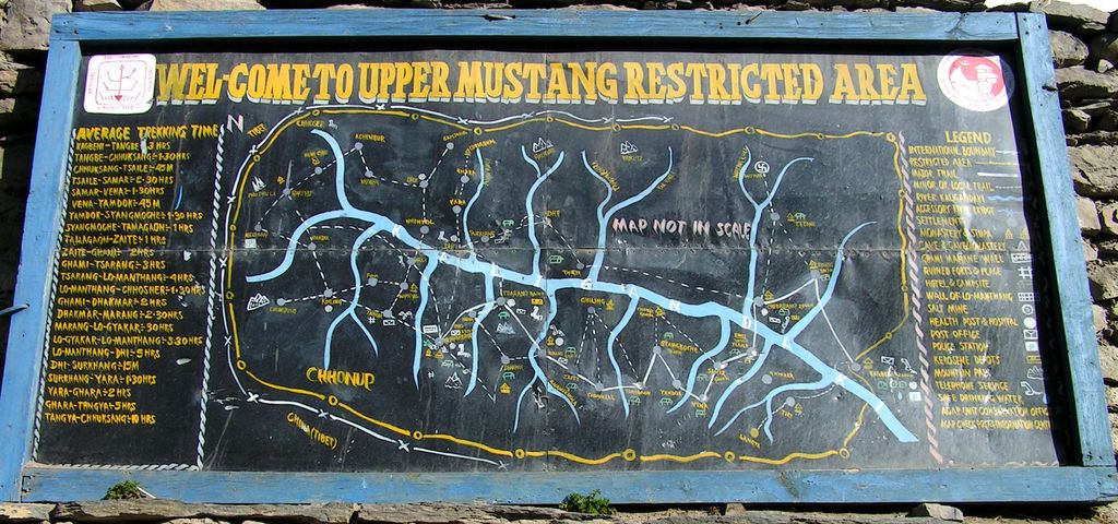 Nepal - Upper Mustang map