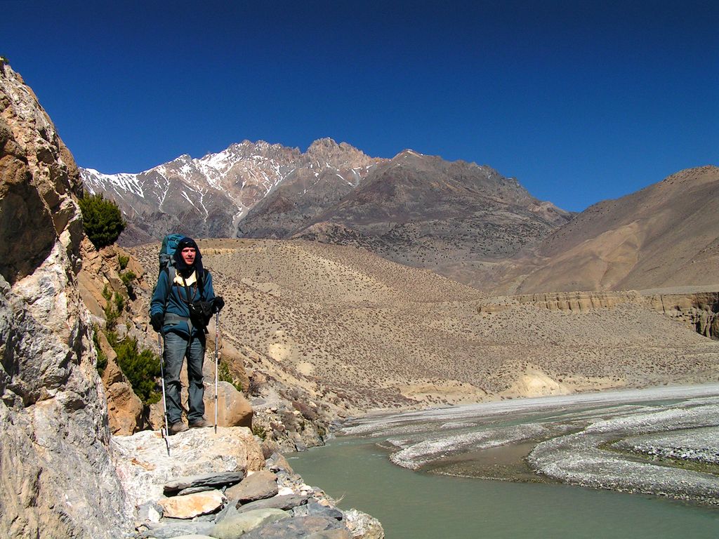 Nepal - Brano at the bank of Kali Gandaki River
