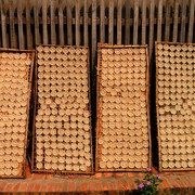 Laos - drying rice pancakes in Luang Prabang 15