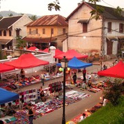 Laos - a market in Luang Prabang