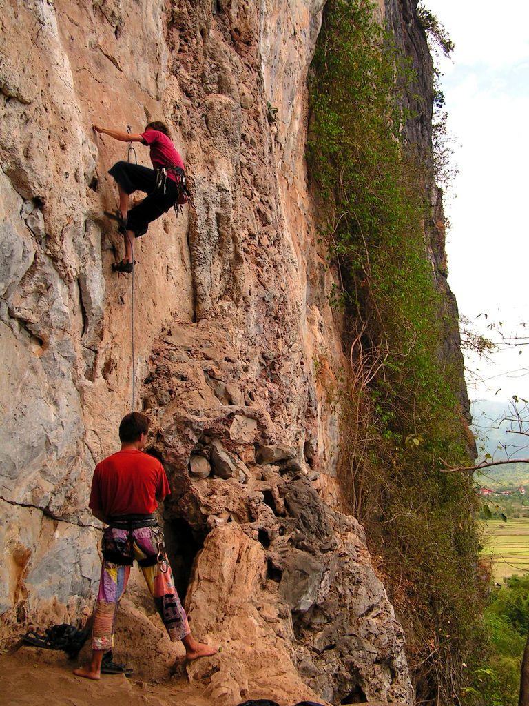 Laos - climbing in Van Vieng 15