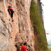 Laos - climbing in Van Vieng 16
