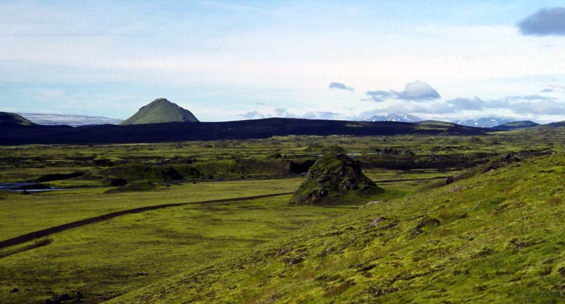 Iceland - a road trough the lava fields