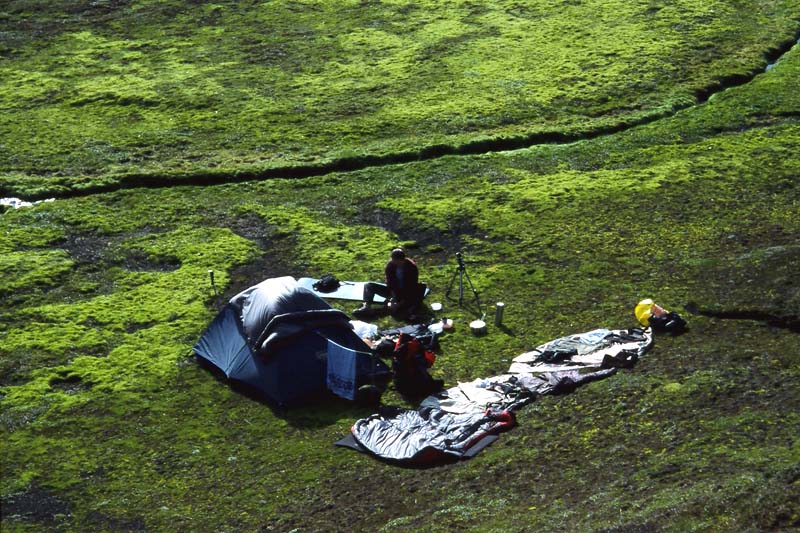 Iceland - drying all our stuff