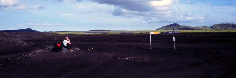 Iceland - a crossing on a lava field