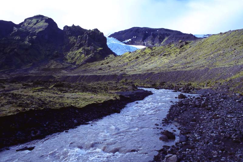 Iceland - a glacier river behind Porsmmork
