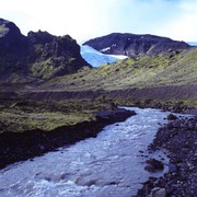 Iceland - a glacier river behind Porsmmork