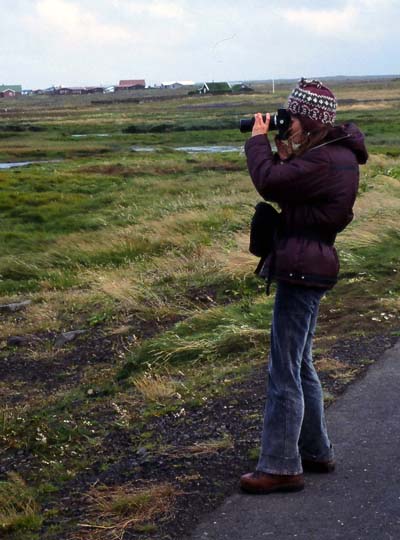 Iceland - Paula taking last pictures