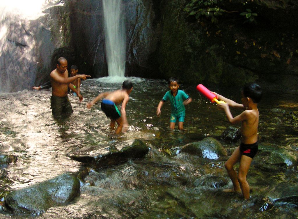 Malaysia - playing in a jungle in Borneo