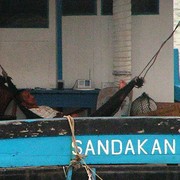 Malaysia - Borneo - a tired fisherman in Sandakan