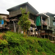 Malaysia - Borneo - houses in Sandakan