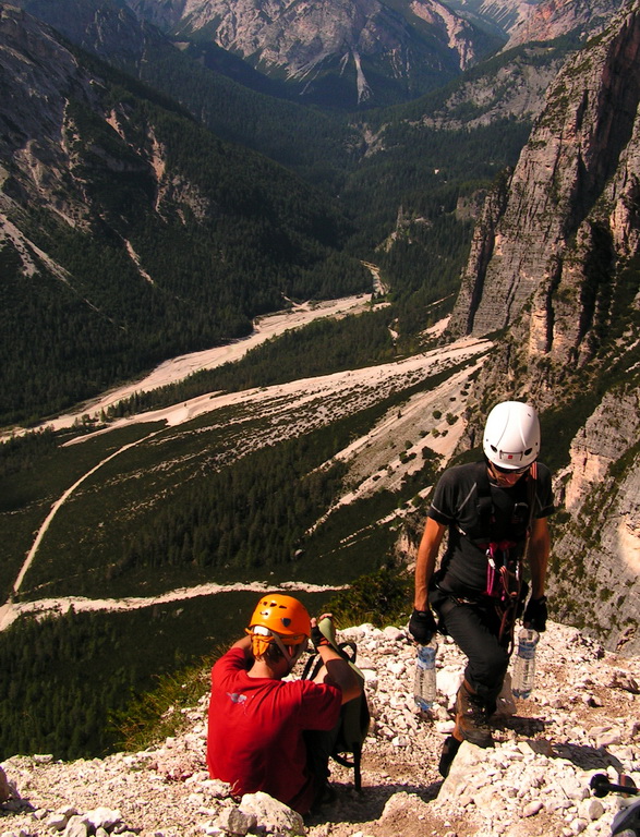 Punta Fiames valley from ferrata Strobel