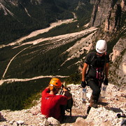 Punta Fiames valley from ferrata Strobel