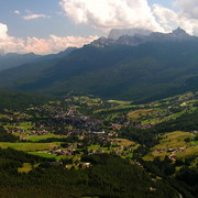 View of Cortina from ferrata Strobel