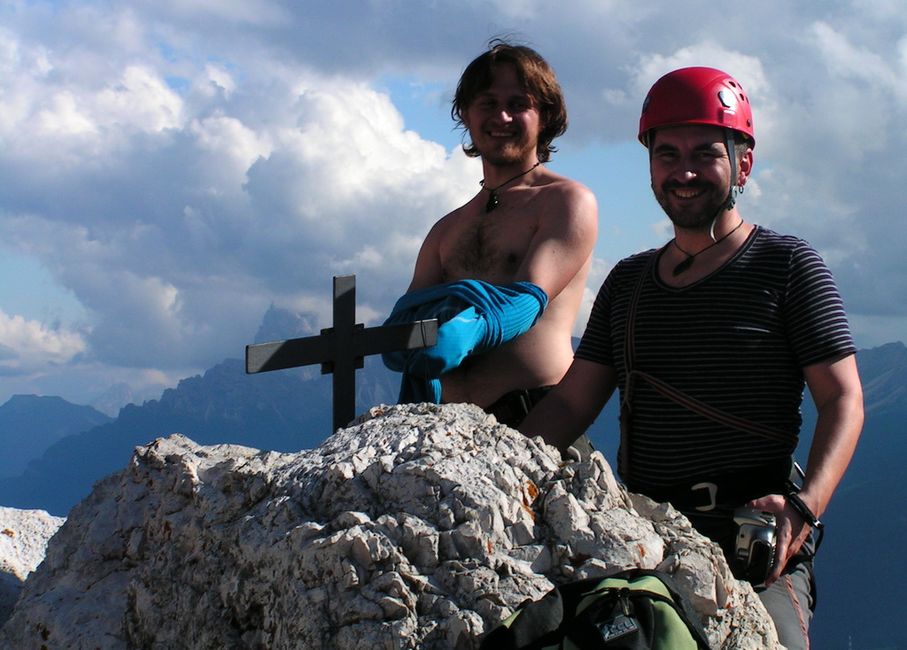 The Italian Dolomites - the top of Punta Fiames