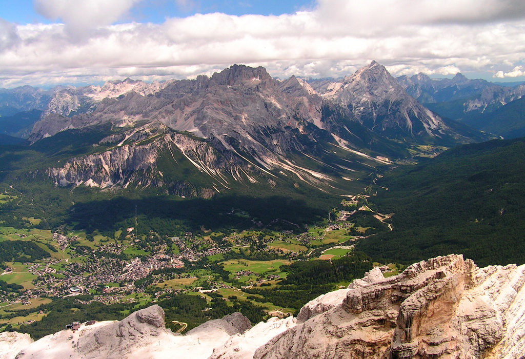 View of Cortina from Tofana di Mezzo