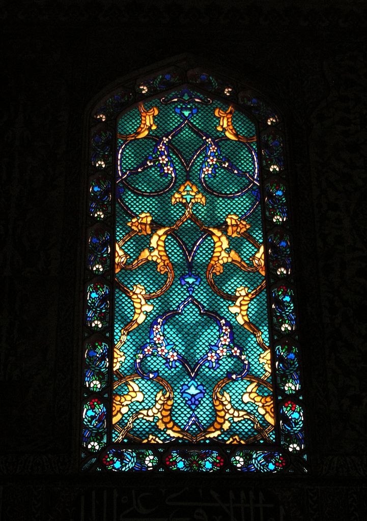 Turkey - Istanbul - a stained glass window inside the harem