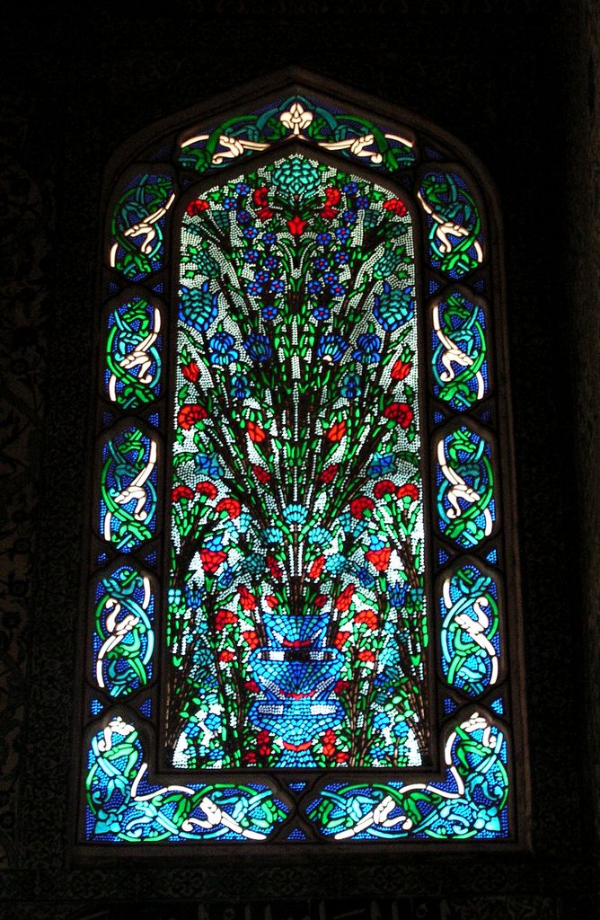 Turkey - Istanbul - a glass window inside the harem