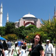Turkey - Tereza in front of Hagia Sophia in Istanbul