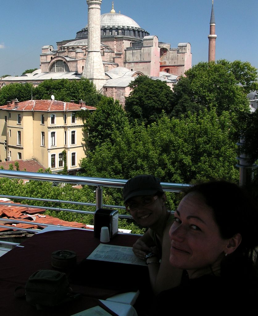 Turkey - in a roof restaurant in Istanbul