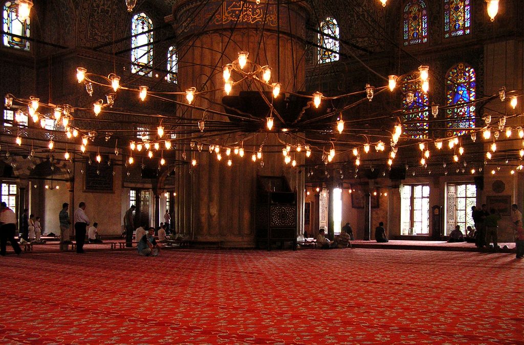 Turkey - inside Blue Mosque in Istanbul 01