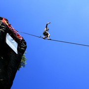 Czechia - Slackline festival - a highline 09