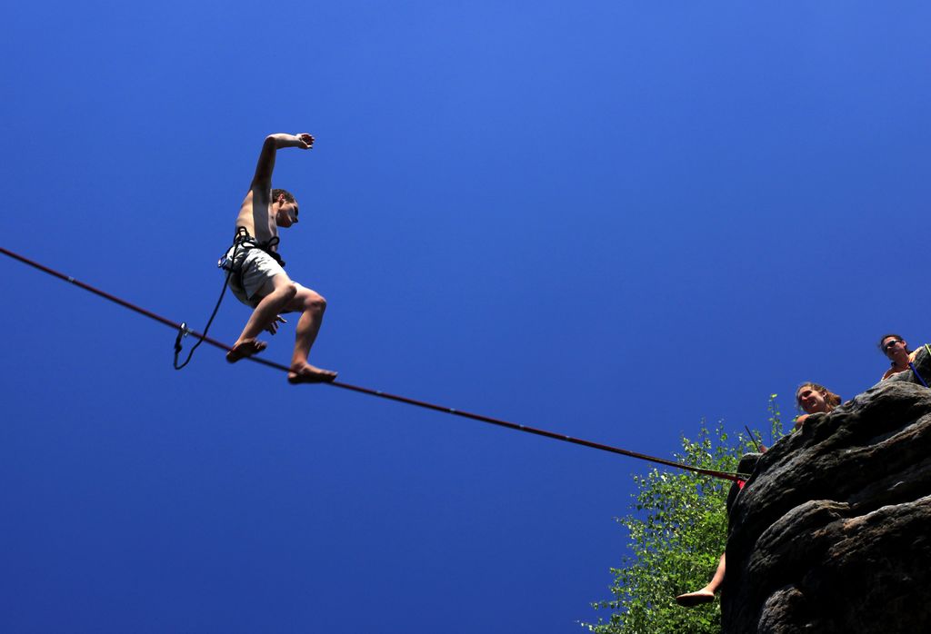 Czechia - Slackline festival - a highline 11