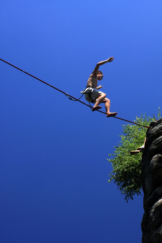 Czechia - Slackline festival - a highline 12