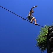 Czechia - Slackline festival - a highline 12