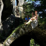 Czechia - Slackline festival - watching highline exhibition