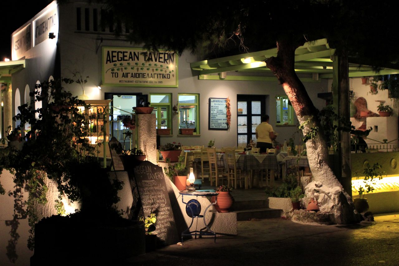 Greece - Kalymnos - night streets of Masouri