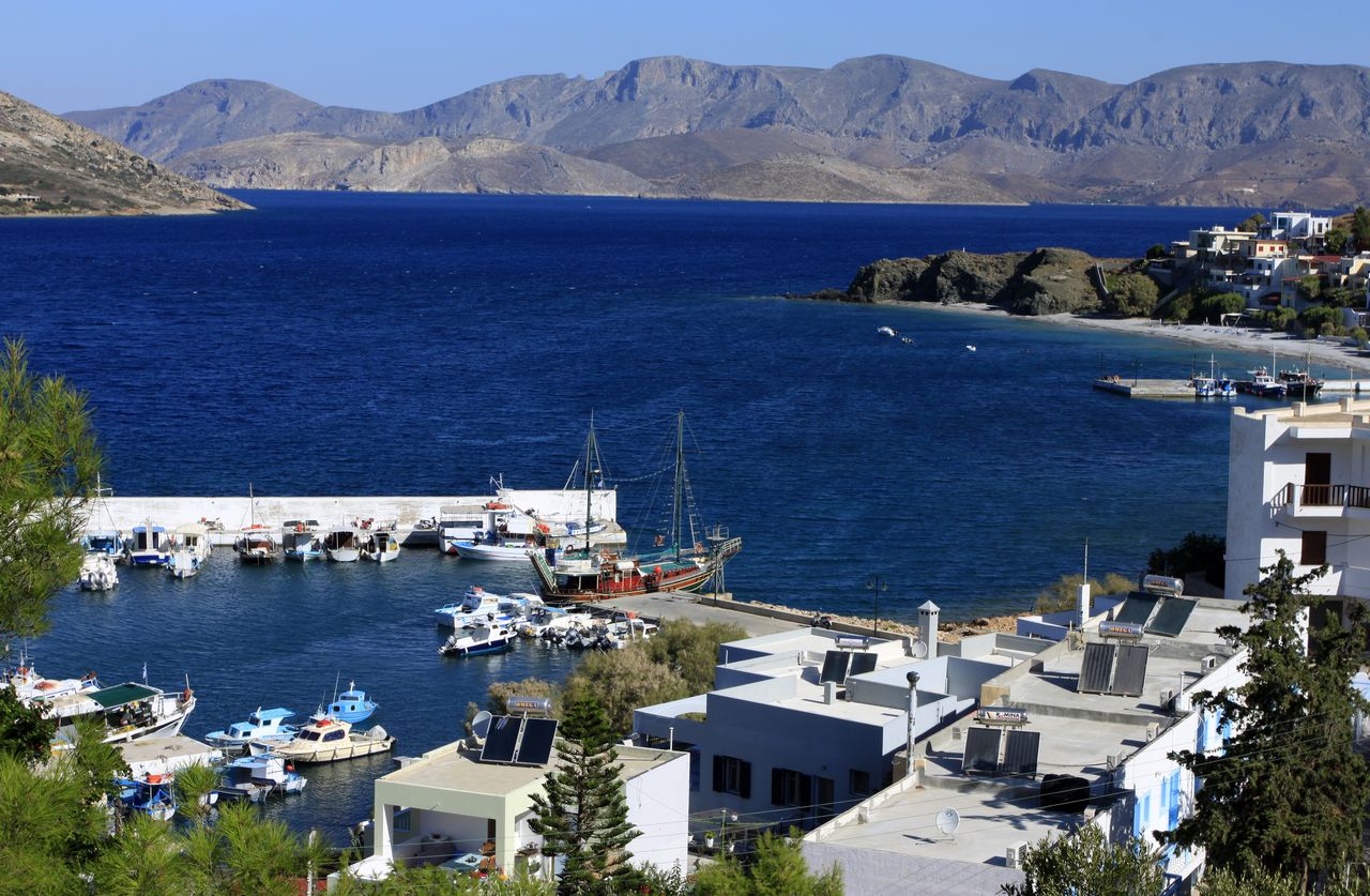 Greece - Kalymnos - a port in Myrties