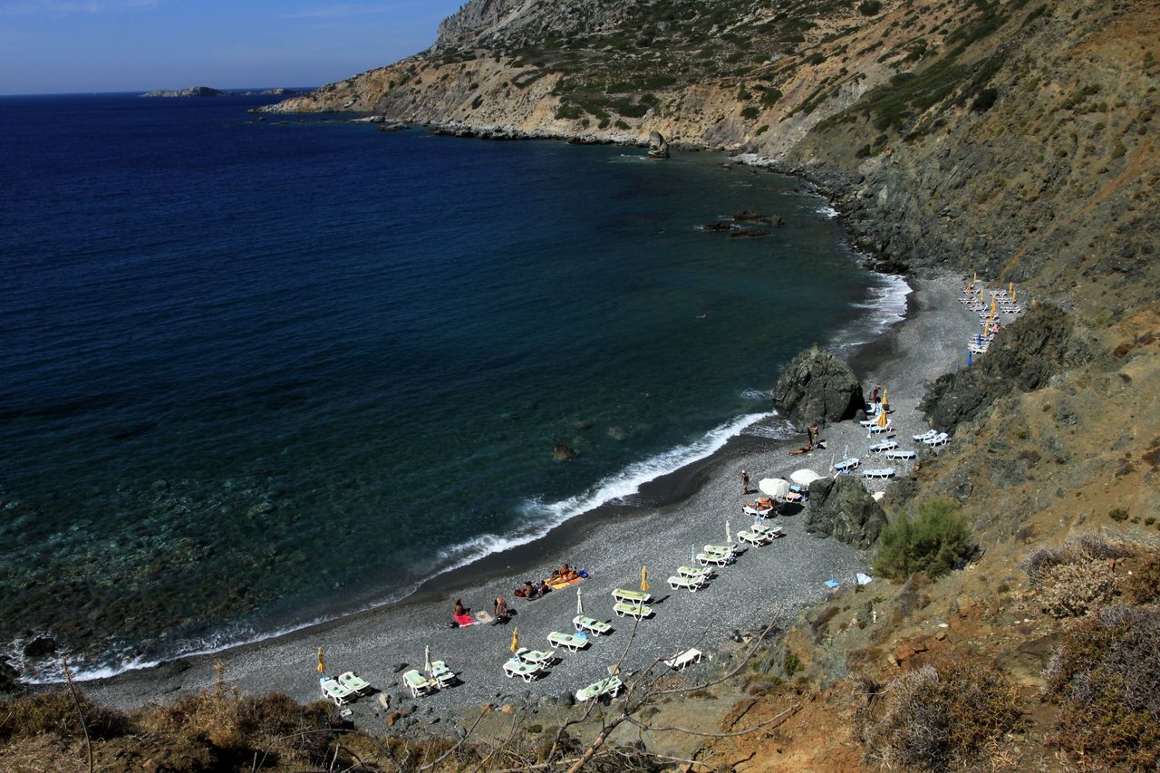 Greece - a beach at Telendos island 01