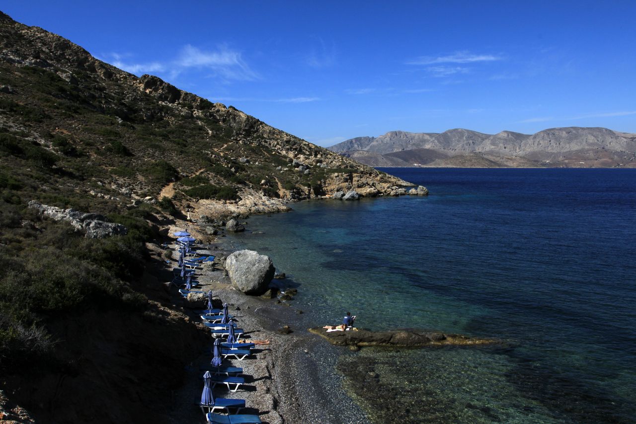 Greece - a beach at Telendos island 02