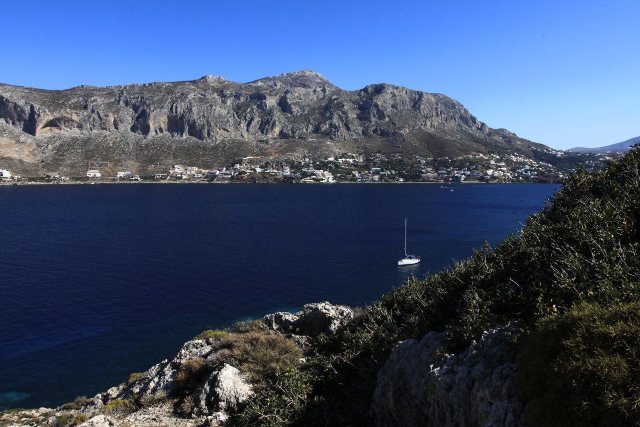 Greece - a view of Kalymnos from Telendos island