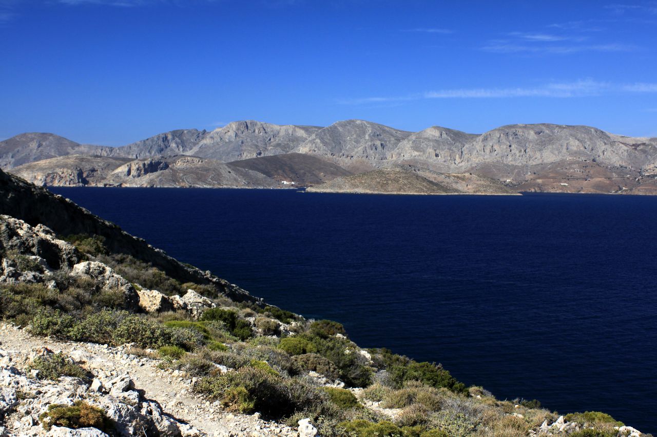 Greece - a view of Kalymnos from Telendos