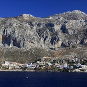 Greece - a view of Kalymnos climbing areas from Telendos