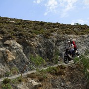 Greece - Brano riding a scooter in Kalymnos 01