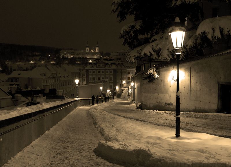 Czechia - beautiful winter night in Prague