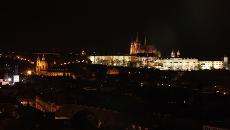 Czechia - Prague Castle at night