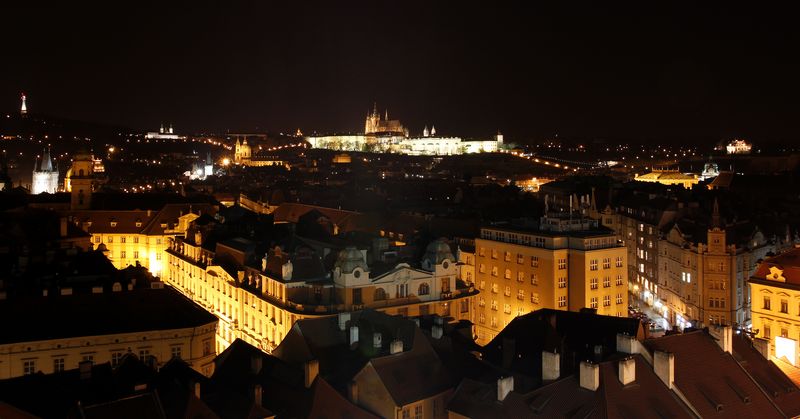 Czechia - Prague Castle from Old Town Hall Tower
