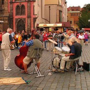 Czechia - musicans in Old Town Square in Prague