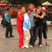 Czechia - Prague - me and my family in Old Town Square