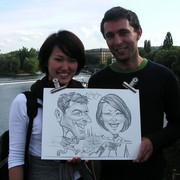 Czechia - Prague - my friends on the Charles Bridge