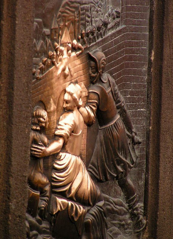 Czechia - Prague - Statue of St John Nepomuk on the Charles Bridge