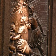 Czechia - Prague - Statue of St John Nepomuk on the Charles Bridge