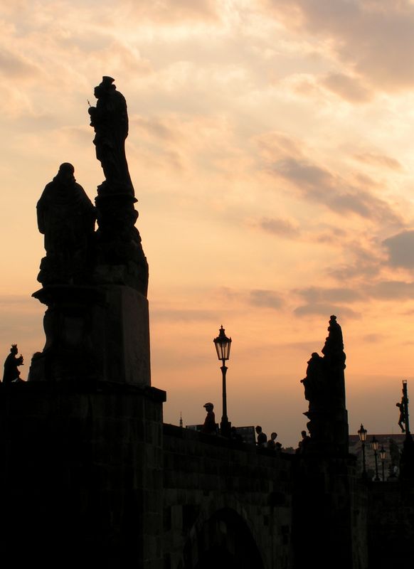 Czechia - Prague - baroque statues on the Charles Bridge