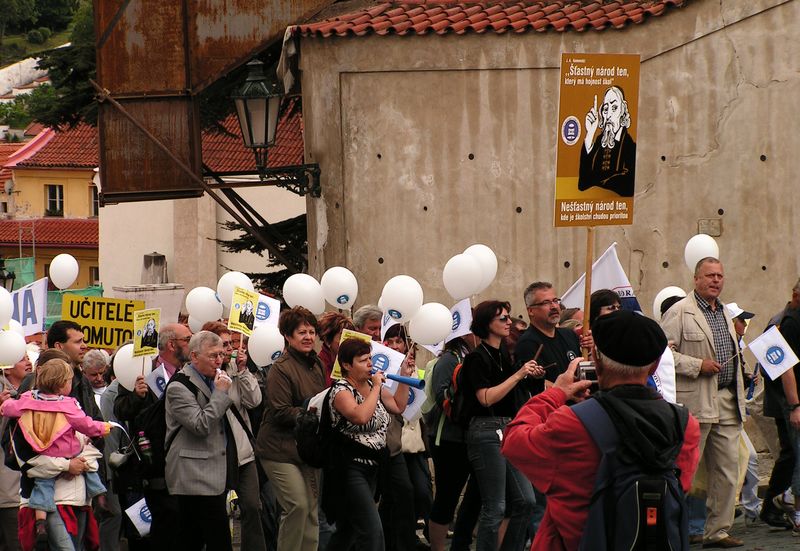 Czechia - a demonstration in Prague