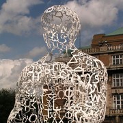 Czechia - Prague - a statue in front of Rudolfinum 05