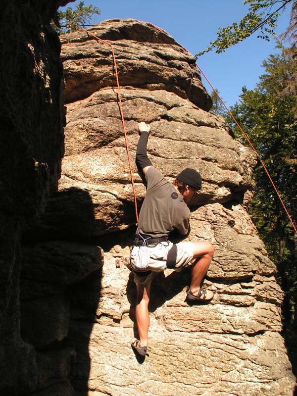 Czechia - rock climbing in Choustnik 36